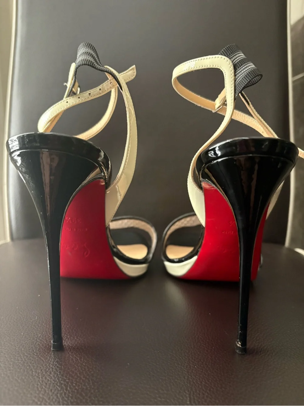 Christian Louboutin Patent Leather Ankle-Strap Sandals